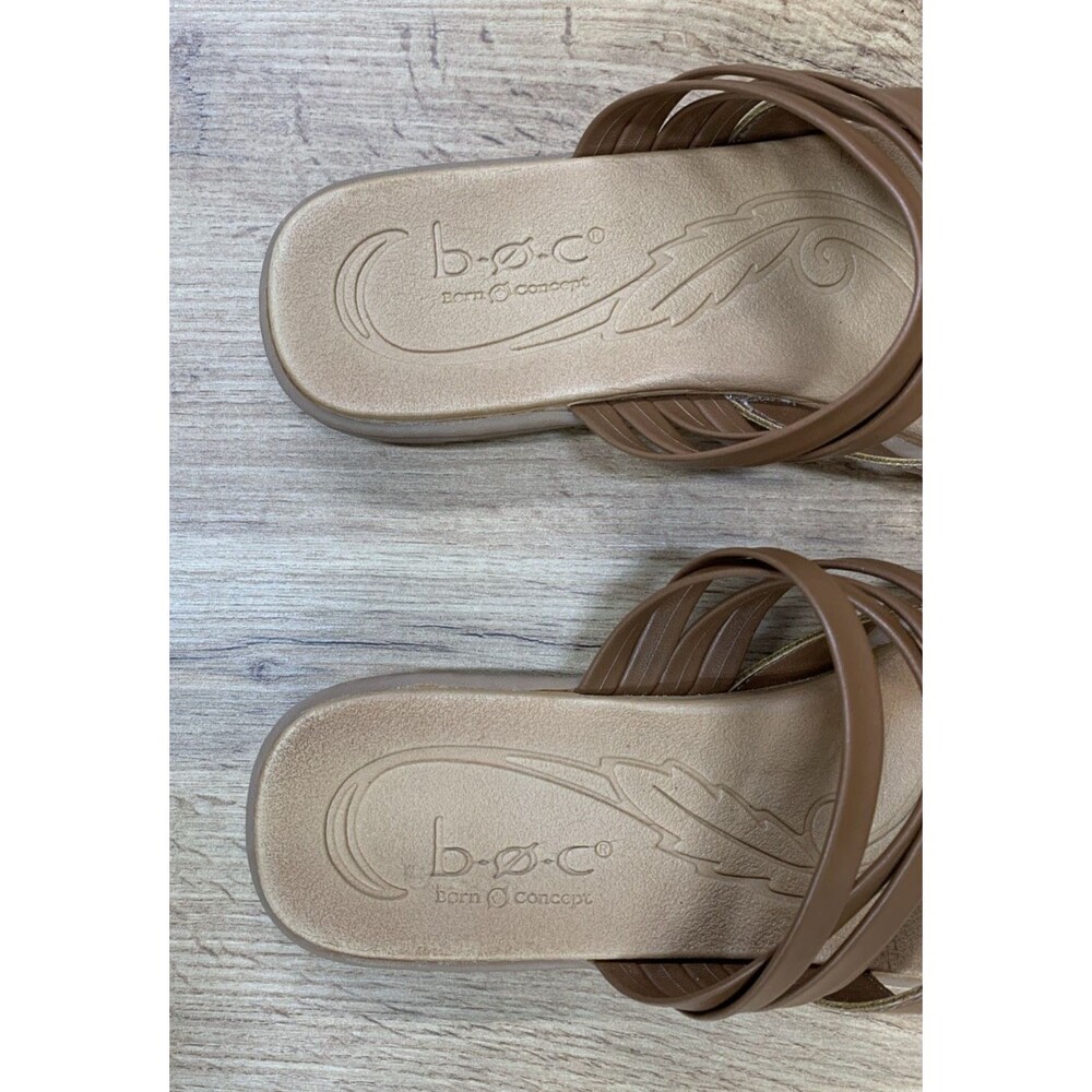 BOC Shoes Womens Black Faux Leather Strappy Slip-On Sandals Size 10 - Picture 15 of 16